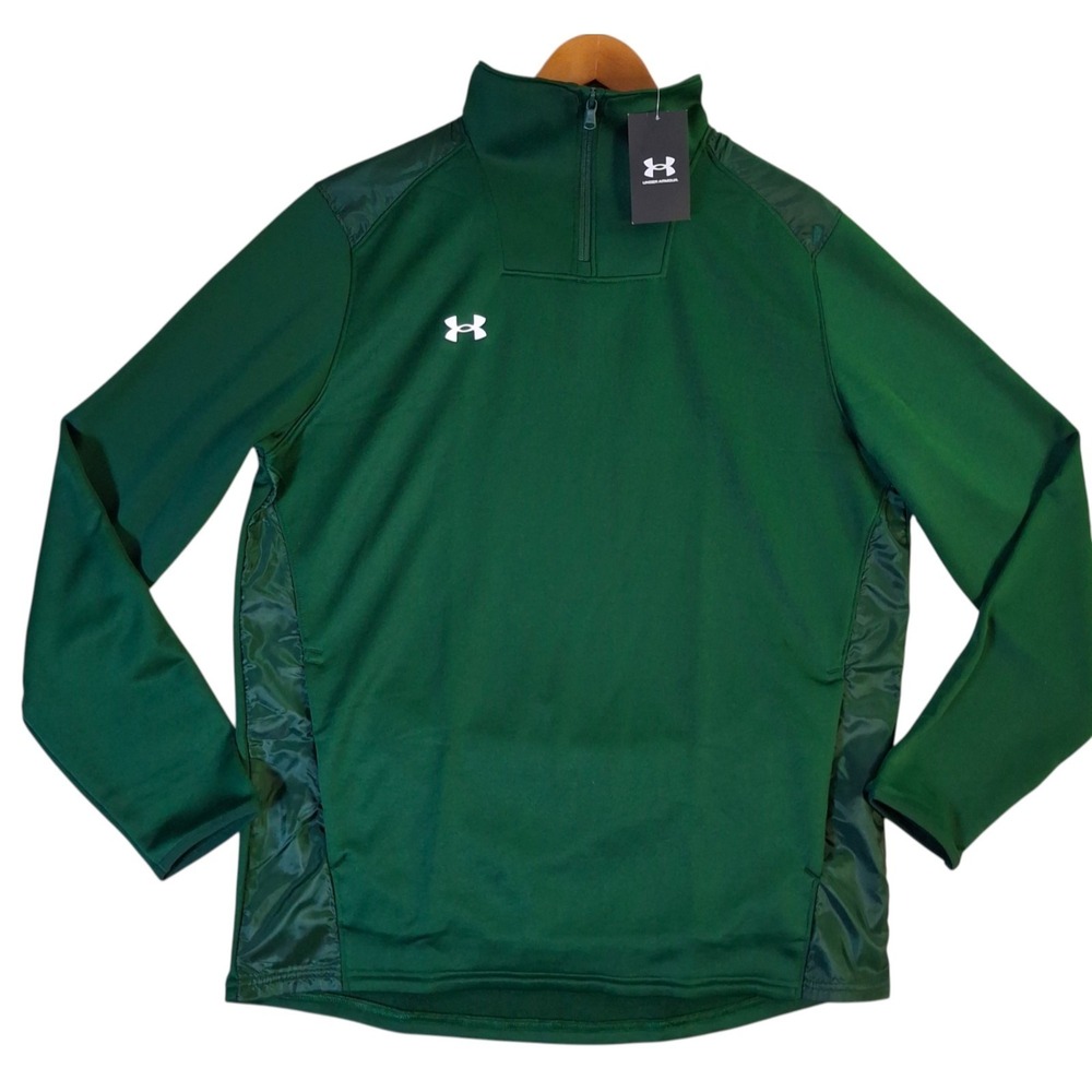 Under Armour Command 1/4 Zip Pullover Men's XL Green Training Top Performance